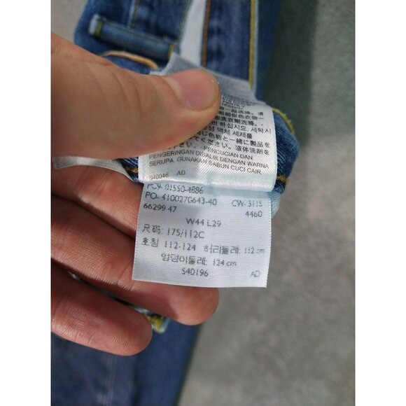 Levis 550 Jeans Mens 44x29 Blue Denim Relaxed Fit Tapered Leg Casual Dark Wash - Picture 9 of 10